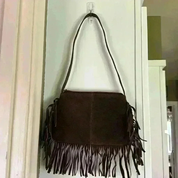 Genuine Leather Brown Purse with Fringe made in India - Picture 2 of 14